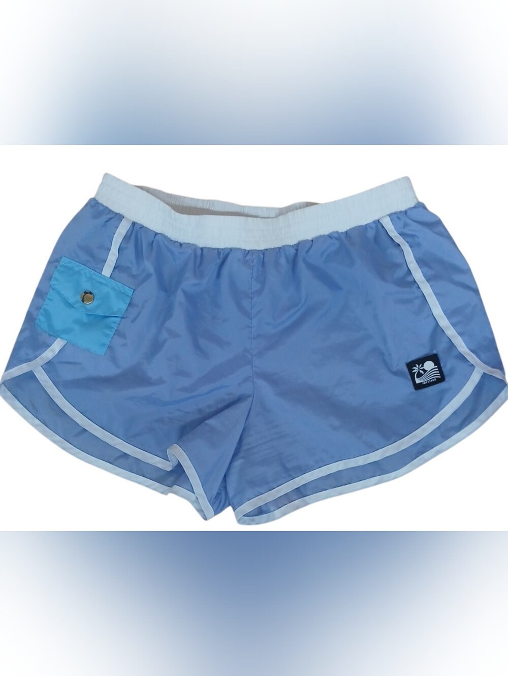 New Balance x STAUD Light Blue Athletic Shorts with Aqua Pocket Size Medium